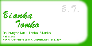 bianka tomko business card